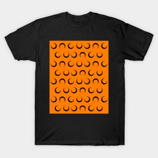 Happy Halloween Orange Moon Pattern T-Shirt